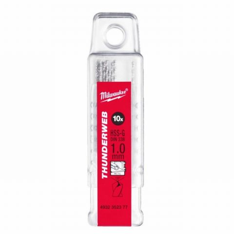 Milwaukee 4932352377 1.0mm  HSS-G Metal Drill Bit – Pack of 10