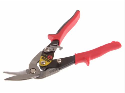 Stanley Red Offset Aviation Snip Left Cut 250mm (10in)