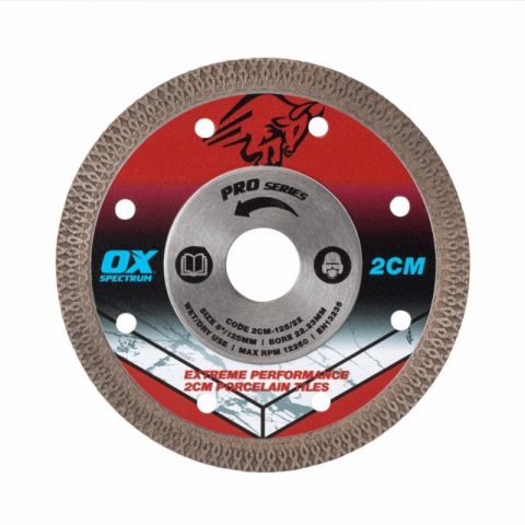 OX 2CM-125/22 Pro 2CM 125mmx22.23mm Porcelain Diamond Blade