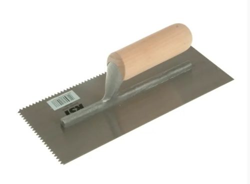 RST Notched Trowel 5mm V Notches Wooden Handle 11 x 4.1/2in