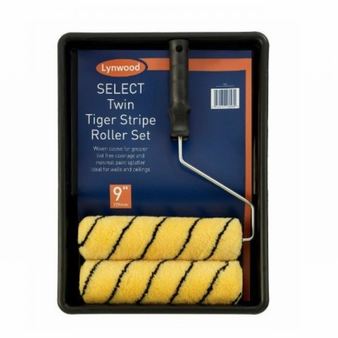 Lynwood HILTON9WSS 9″ Select Twin Tiger Stripe Roller Set – 2 pc