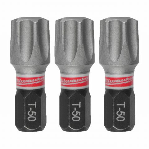 Milwaukee 4932500368 TX50 25mm SHOCKWAVE Screw Bits – Pack of 3
