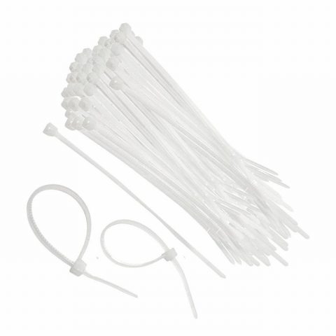 Samac CBT10025B 2.5mm x 100mm Cable Tie Natural – Pack of 100