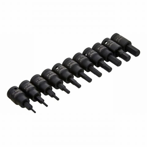 BlueSpot 01620 3/8” Impact Hex Bit Socket (H2-H10) – 11 Piece