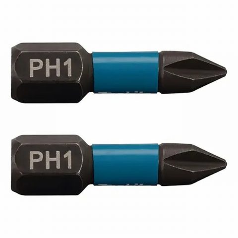Makita B-63600 PH1 25mm Impact Screw Bit – Pack of 2
