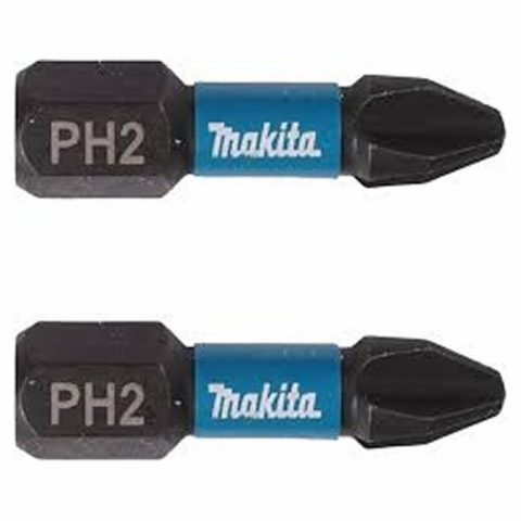 Makita B-63616 PH2 25mm Impact Screw Bit – Pack of 2