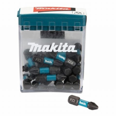 Makita E-12376 PZ2 25mm Impact Screw Bit – Pack of 25