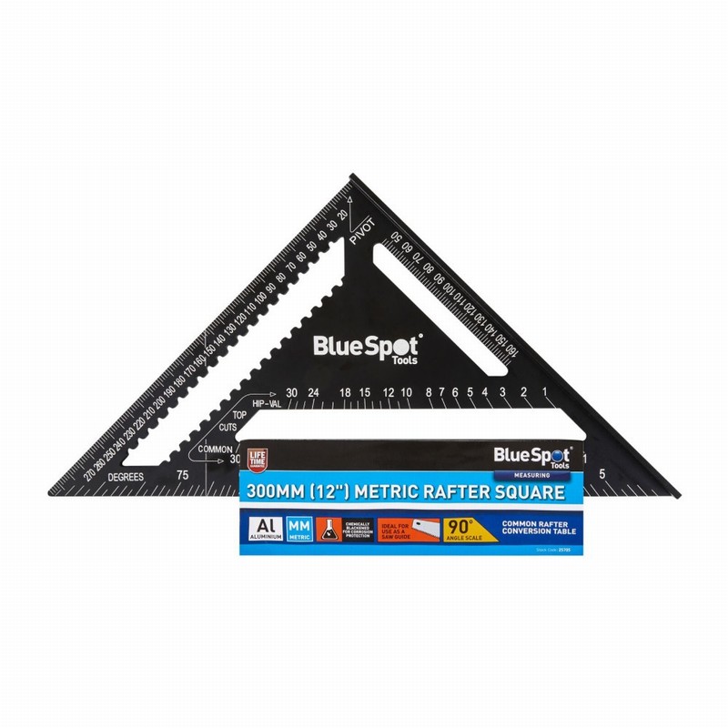 Blue Spot 25705 300mm (12") Metric Rafter Square - Image 2