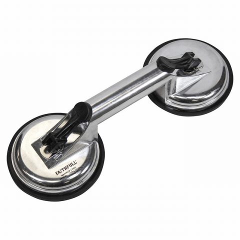 Faithfull FAISUCPAD2 Double Pad Aluminium Pro Suction Lifter