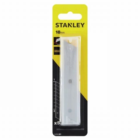 Stanley STA211301 18mm Snap-Off Blades – Pack of 5