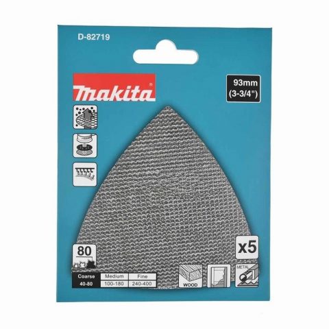 Makita D-82719 93mm 80 Grit Net Sanding Pad – 5 Piece