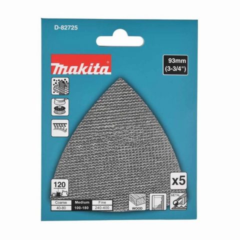 Makita D-82725 93mm 120 Grit Net Sanding Pad – 5 Piece