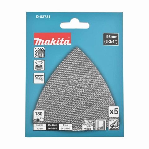 Makita D-82731 93mm 180 Grit Net Sanding Pad – 5 Piece