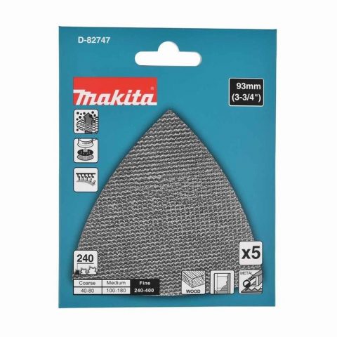 Makita D-82747 93mm 240 Grit Net Sanding Pad – 5 Piece