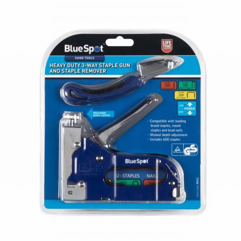 Blue Spot 35111 Heavy Duty 3-Way Staple Gun And Staple Remover