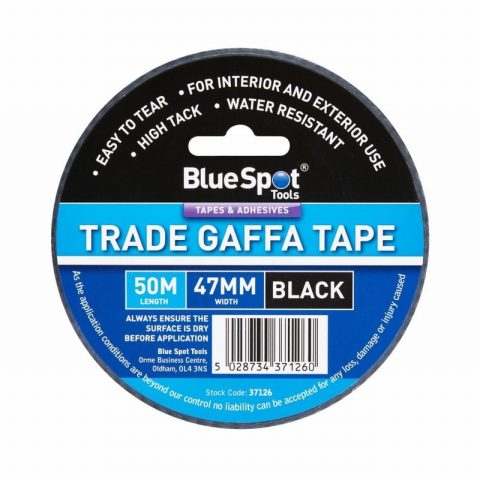 Blue Spot 37126 47mmx50M Trade Gaffa Tape – Black
