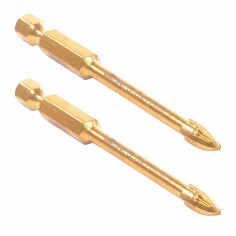 Vaunt V1332013 5.5mm×70mm Tile&Glass Cross  Drill Bits-Pack of 2