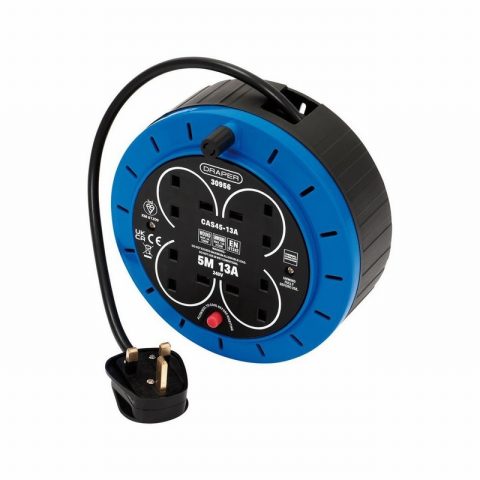 Draper 30956 230V 13A 4 Socket 5m Cassette Reel