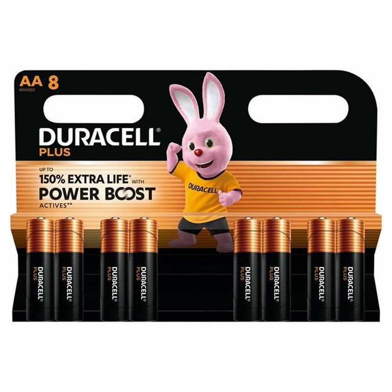 Duracell MN1500B8 AA Alkaline Battery - Pack of 8