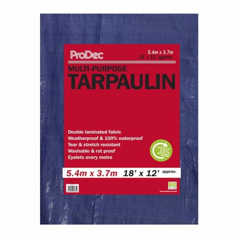 Prodec 003645 18 x 12 Inch Multi-Purpose Tarpaulin