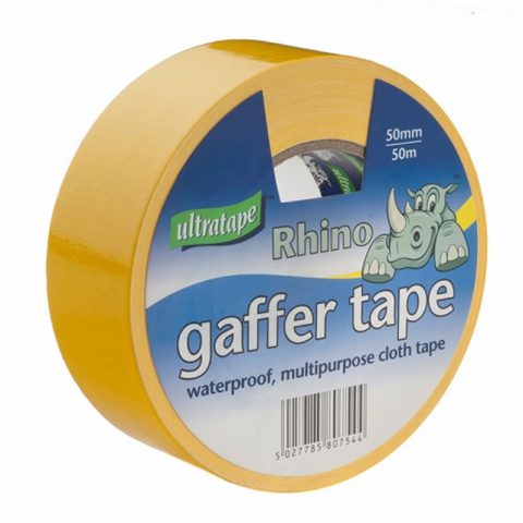 Ultratape Rhino 50m x 50mm Yellow Gaffer Tape