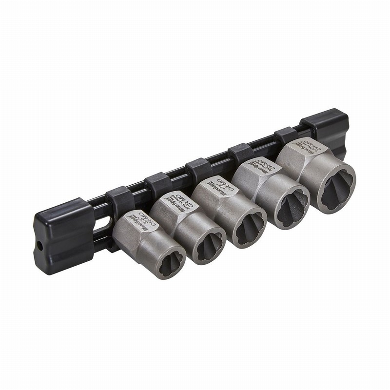 Blue Spot 01613 3/8" Metric & SAE Spiral Bolt Extractor Set -5pc