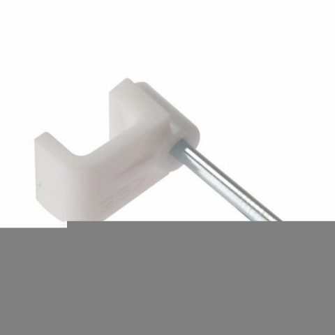 Forgefix Cable Clip Flat White 1.00mm Box 100