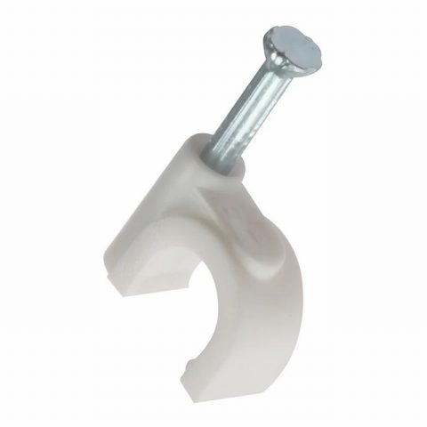 Forgefix FORRCC67W 6-7mm Cable Clip Round White (Box 100)