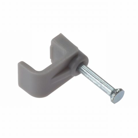 Forgefix FORFCC4G 4mm Cable Clip Flat Grey – Box of 100