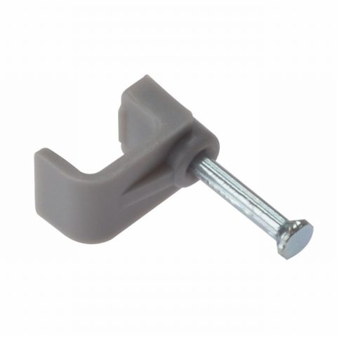 Forgefix FORFCC4G 4mm Cable Clip Flat Grey – Box of 100