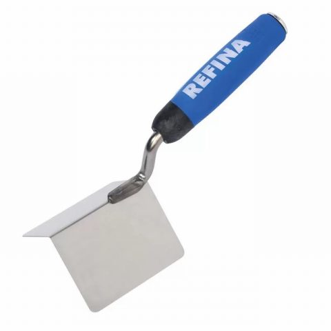 Refina REF-227508 80mm x 60mm Stainless Steel Corner Trowel