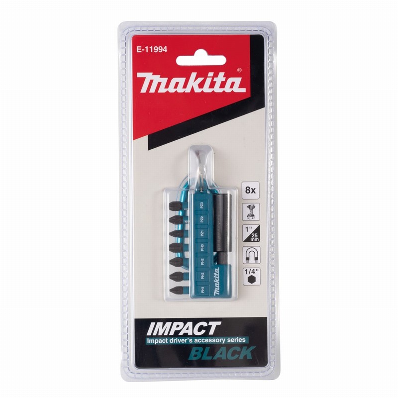 Makita E-11994 Impact Black Screw Bit Set - pack of 8 - Image 3