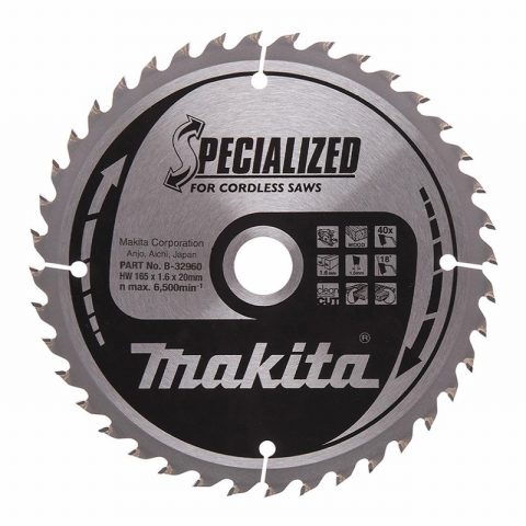 Makita B-32960 165mm x 20mm 40T Specialized Circular Saw Blade
