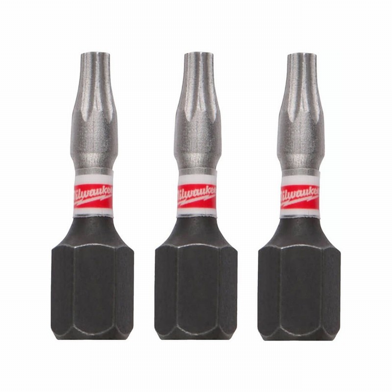 Milwaukee 4932500370 TX BO8 25mm SHOCKWAVE ScrewBits - Pack of 3