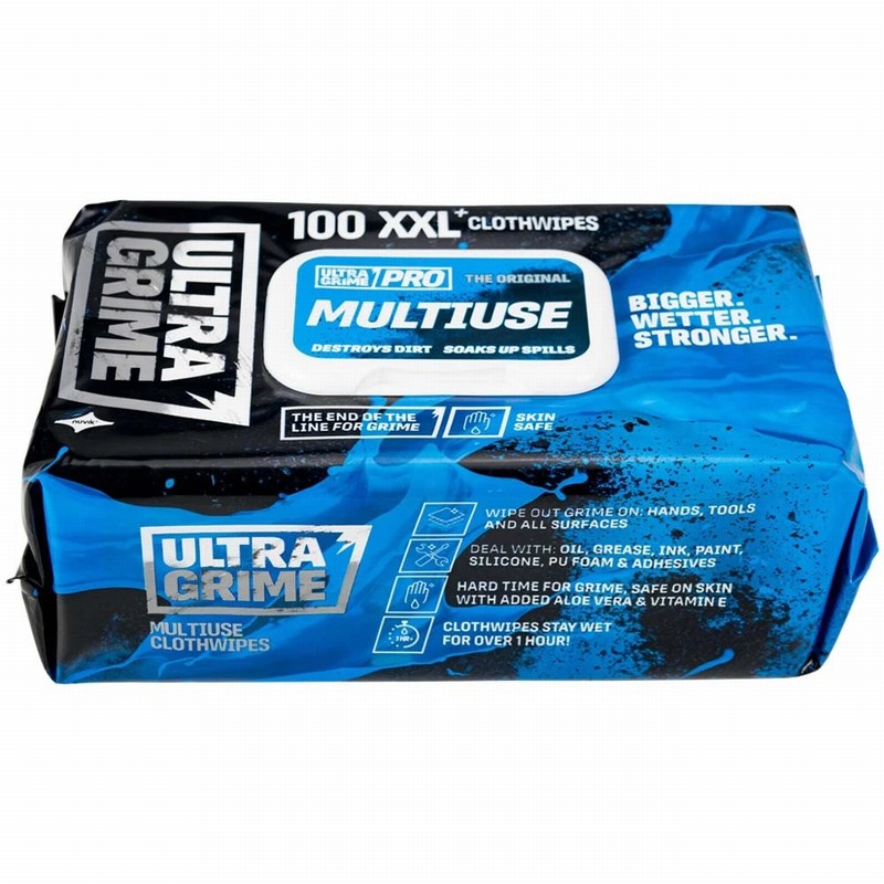 UltraGrime 5900-RB Pro Multiuse XXL+ Clothwipes - 100 Piece