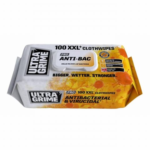 UltraGrime 5930-RB Pro Antibac XXL+ Clothwipes – 100 Piece