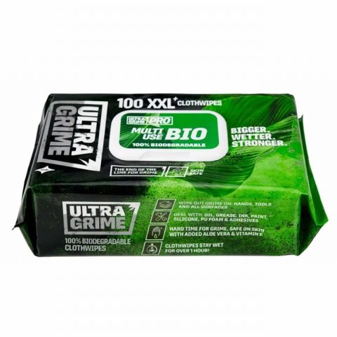 UltraGrime 5940-RB Pro Multiuse-Bio XXL+ Clothwipes – 100 Piece