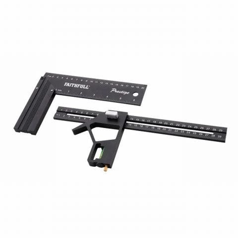 Faithfull XMS26COMBTRY 200mm (8in) Combination Try Square Set