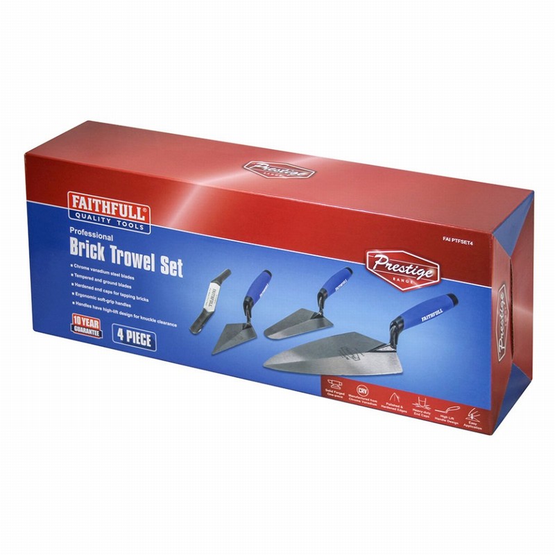 Faithfull FAIPTFSET4 Prestige Professional Brick Trowel Set -4pc - Image 2