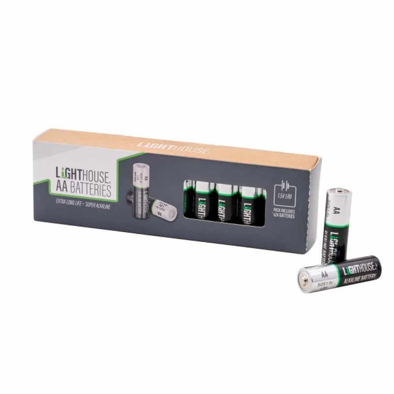 Lighthouse XMS26LHBATAA Alkaline Batteries - Pack of 24
