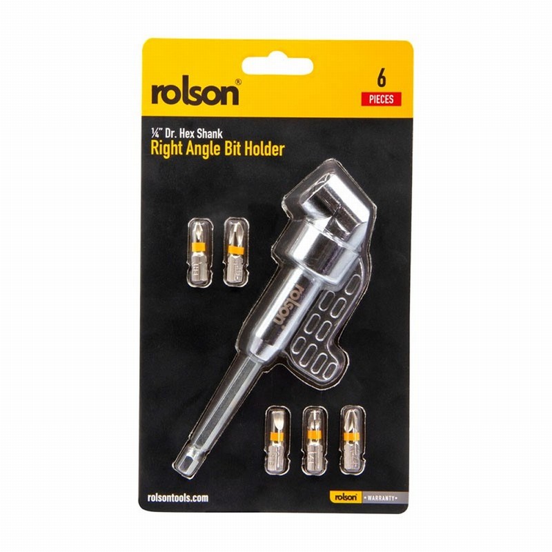Rolson 0009830 1/4" Dr. Hex Shank Right Angled Bit Holder - Image 2