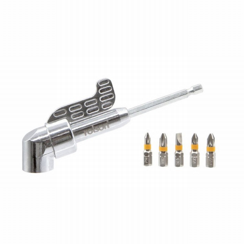 Rolson 0009830 1/4" Dr. Hex Shank Right Angled Bit Holder