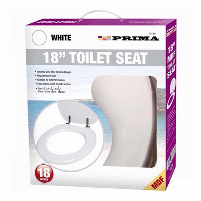 Prima 049252 18" Toilet Seat Mdf White