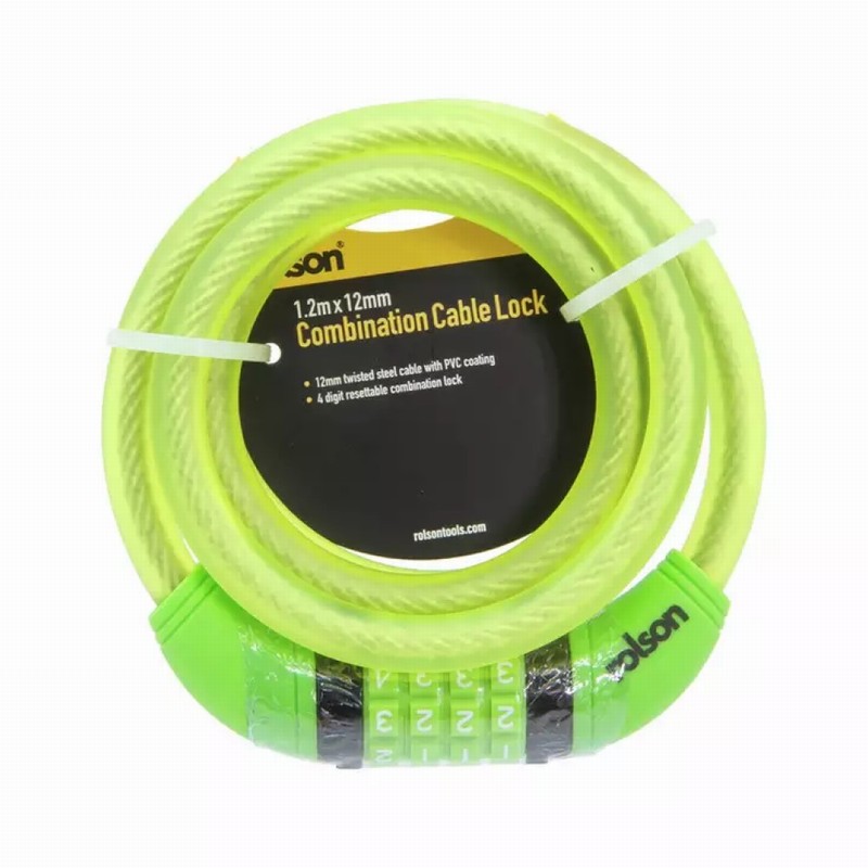 Rolson 138281 12mmx1200mm Combination Combi Cable Lock - Image 2