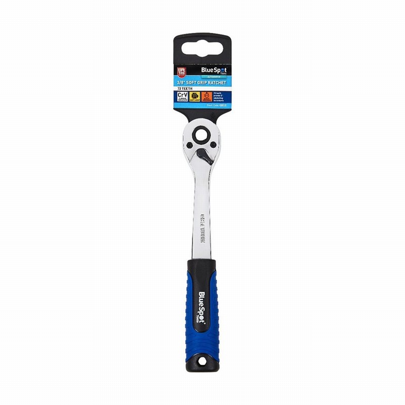 BlueSpot 02012 Soft Grip Ratchet 72 Teeth 3/8in Drive