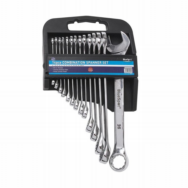 Blue Spot 04125 Metric Combination Spanner Set - 14 Piece