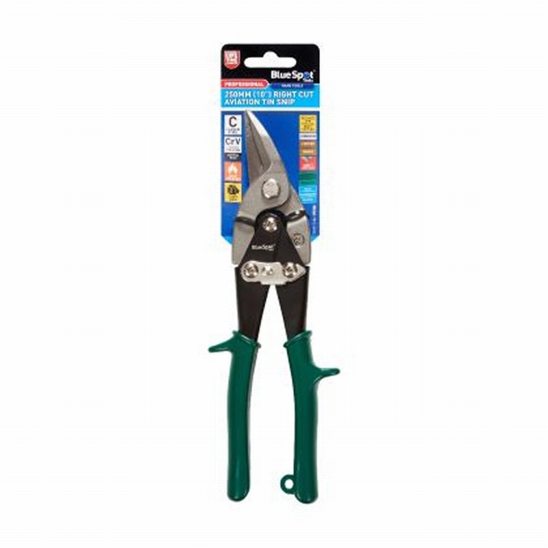 Blue Spot 09308 250mm (10") Right Cut Aviation Tin Snips