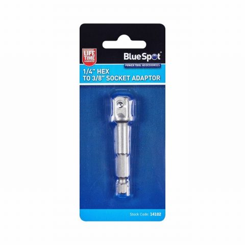 Blue Spot 14102 1/4″ Hex to 3/8″ Socket Adaptor