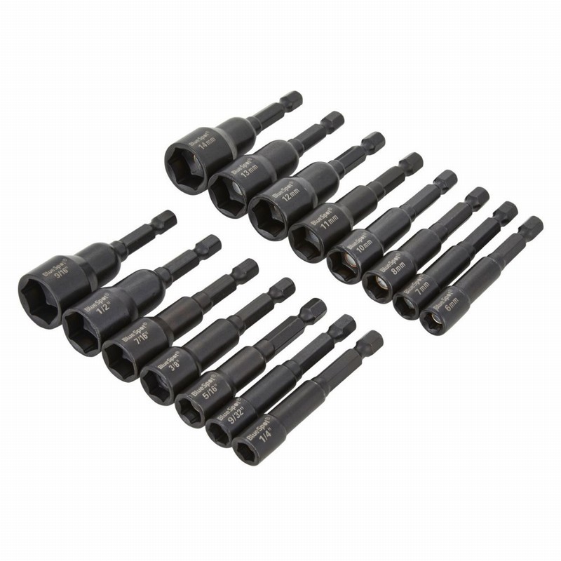 Blue Spot 14139 1/4" Hex Impact Nut Driver Set - 15 Piece - Image 2
