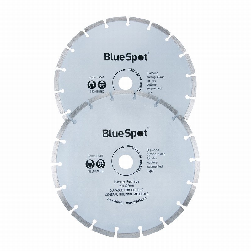 Blue Spot 19549 230mm (9") Segmented Diamond Cutting Discs 2pce - Image 2